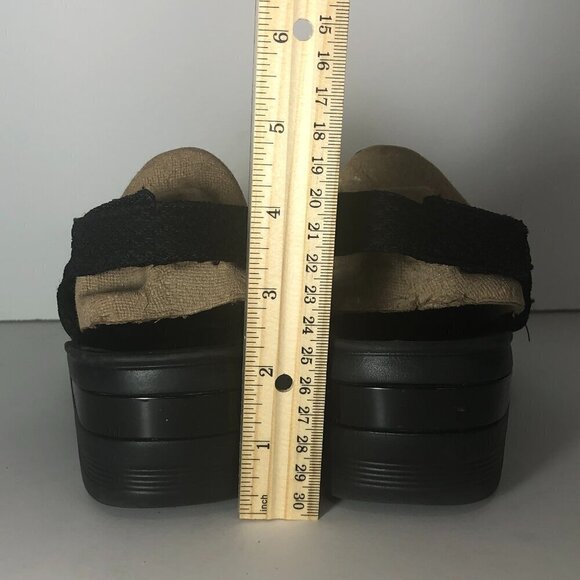 BZEES Sandal Women's Size 9 Black Slingback Open Toe Bow Detail Daisy - Picture 5 of 13